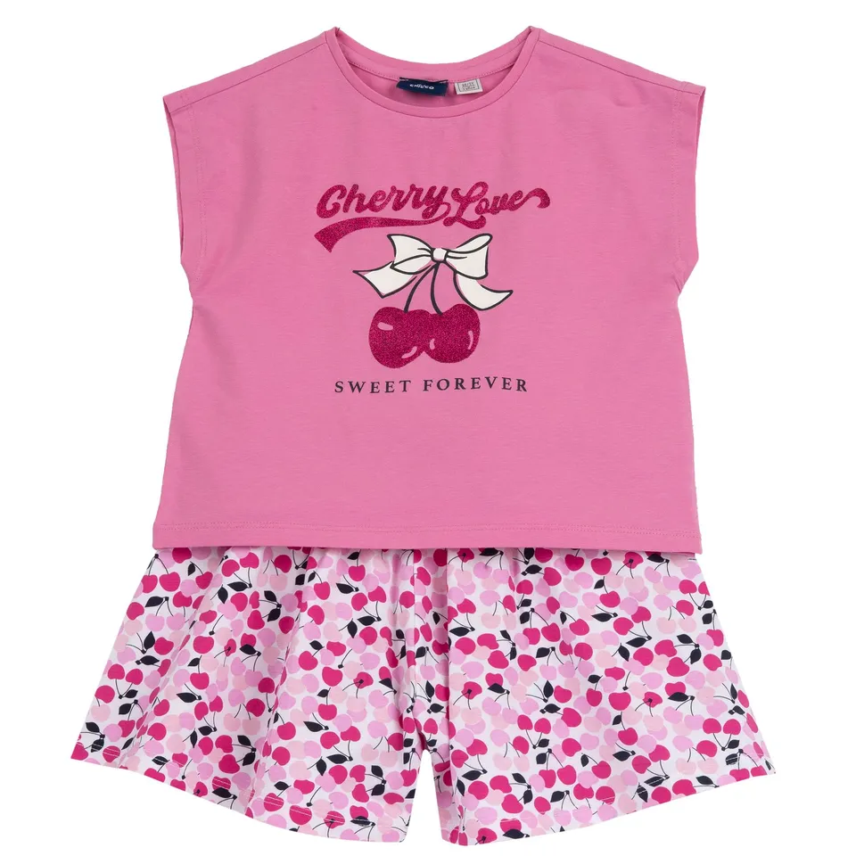 chicco-m-dchen-set-mit-t-shirt-und-shorts-designed-in-italy-2 image 1
