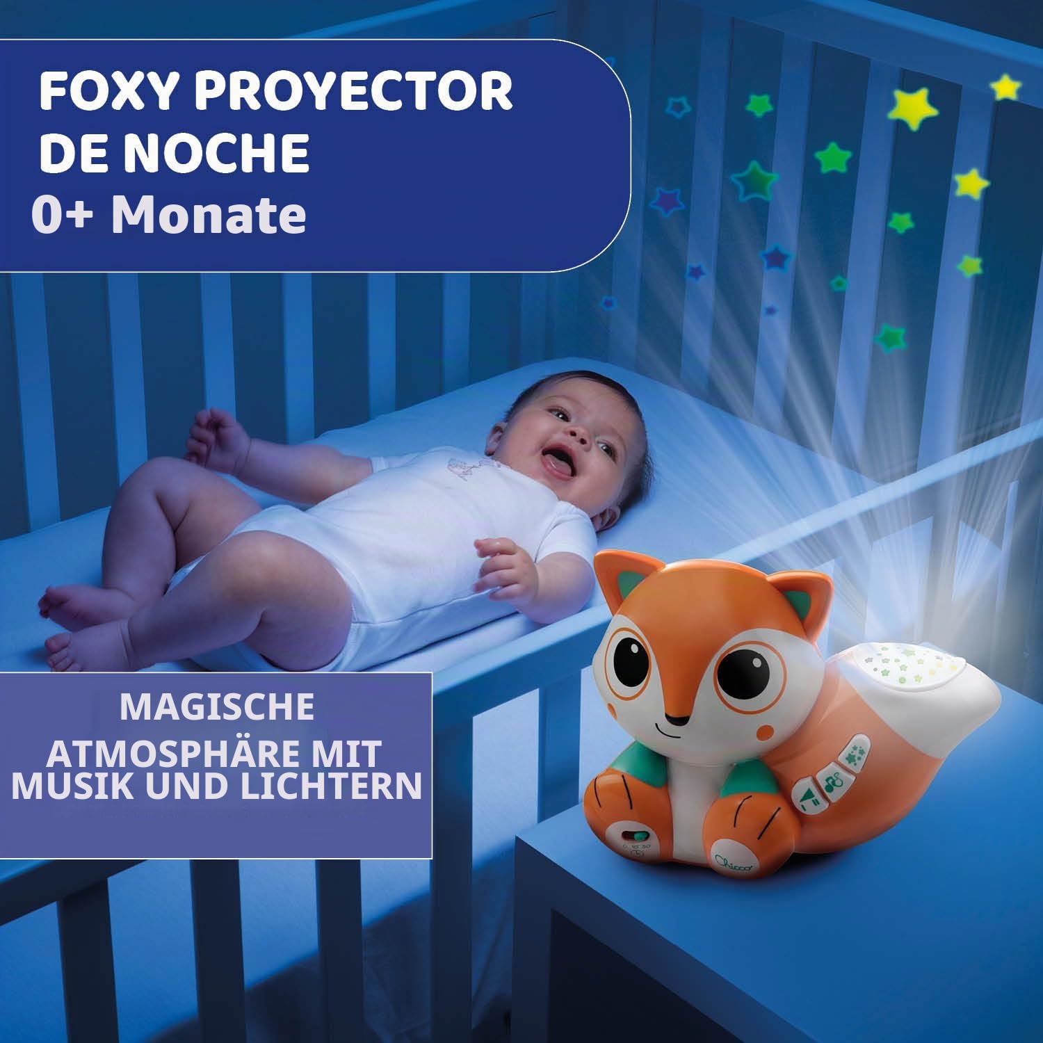 chicco-projektor-foxy-tragbarer-nachtlicht-projektor-mit-3-beruhigenden-melodien image 2