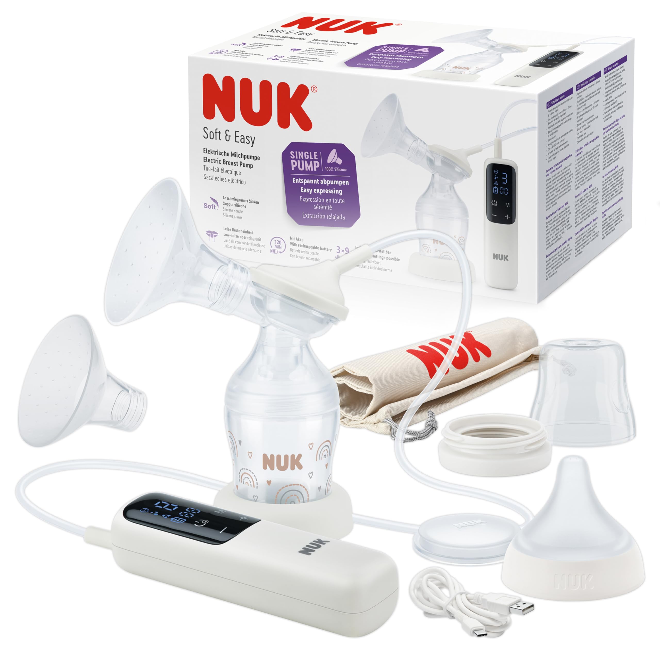 nuk-handmilchpumpe-mit-weichem-silikonkissen-ergonomischem-pumphebel-und-perfect image 7