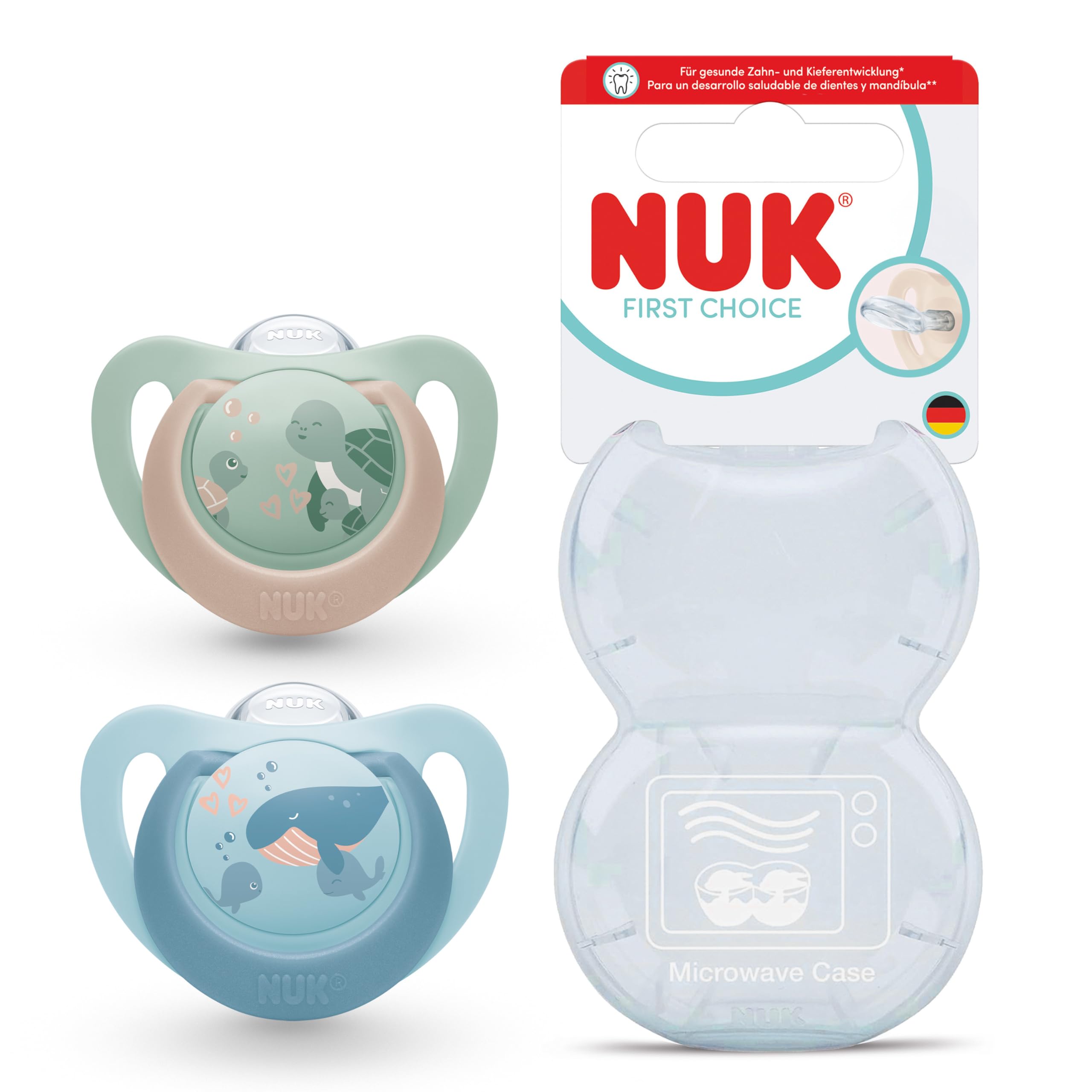nuk-first-choice-schnuller-6-18-monate-schildkr-te-wal-2er image 1