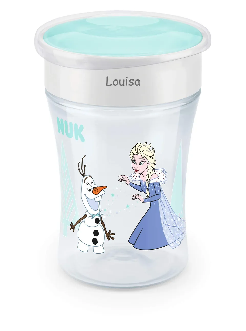 nuk-magic-cup-trinklernbecher-230ml-mit-gravur-katze-hund-violett image 1