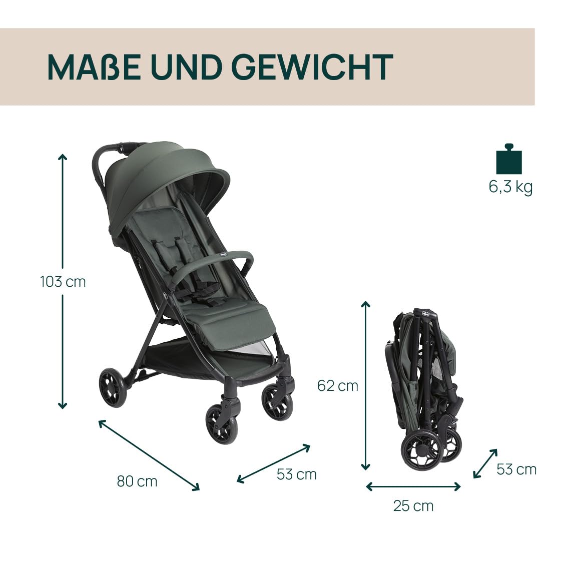 chicco-urbino-kinderwagen-buggy-bis-25-kg-gr-n image 2