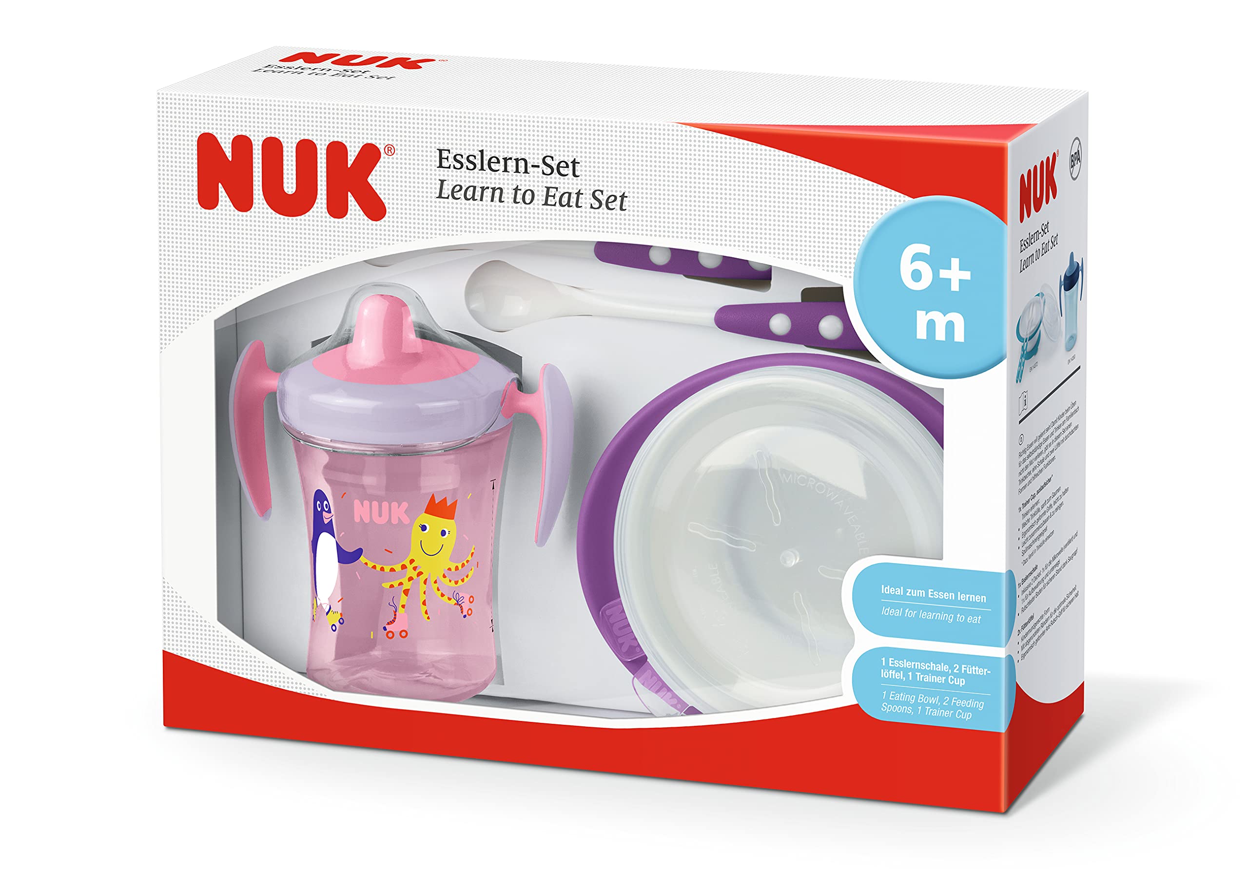 nuk-esslernset-trinklernbecher-trainer-cup-230-ml-esslernschale-mit-saugnapf-2-f image 2