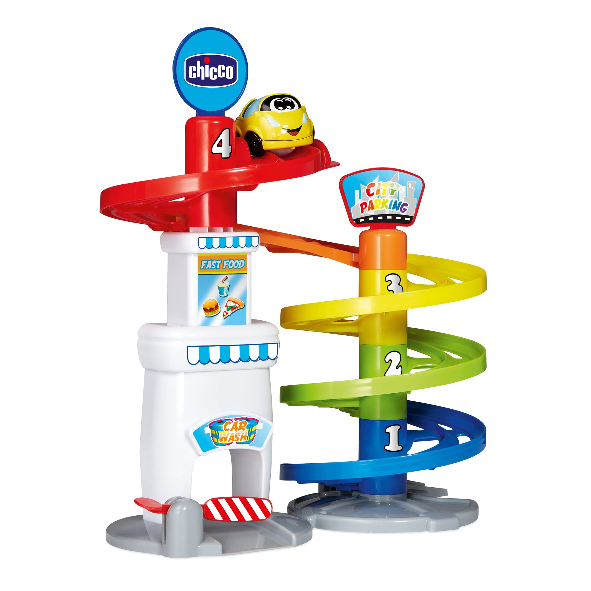 chicco-turbo-ball-parkhaus-mit-spielzeugauto-4-ebenen-rutsche-ab-1-jahr-mehrfarb image 2