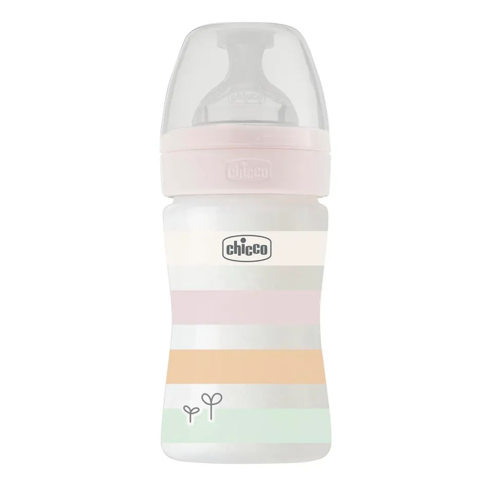 chicco-langsamer-fluss-babyflasche-150-ml-plastikflasche-mit-physiologischem-sil image 1