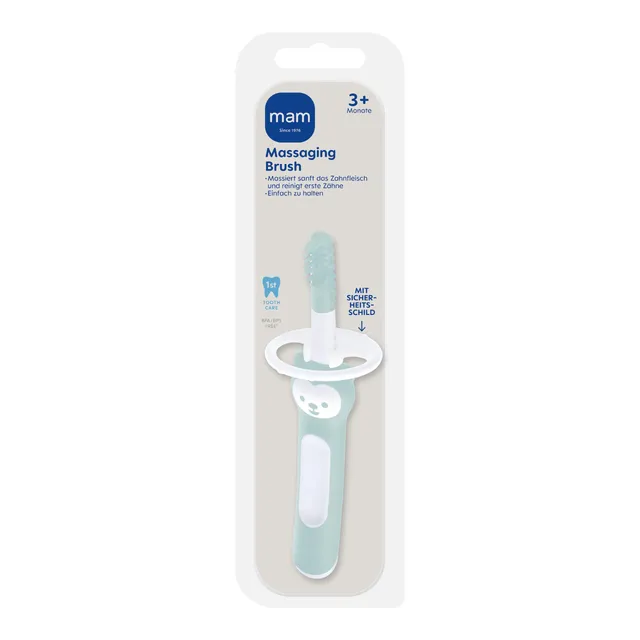 mam-massaging-brush-babyzahnb-rste-silikon-t-rkis-ab-3-monate image 1