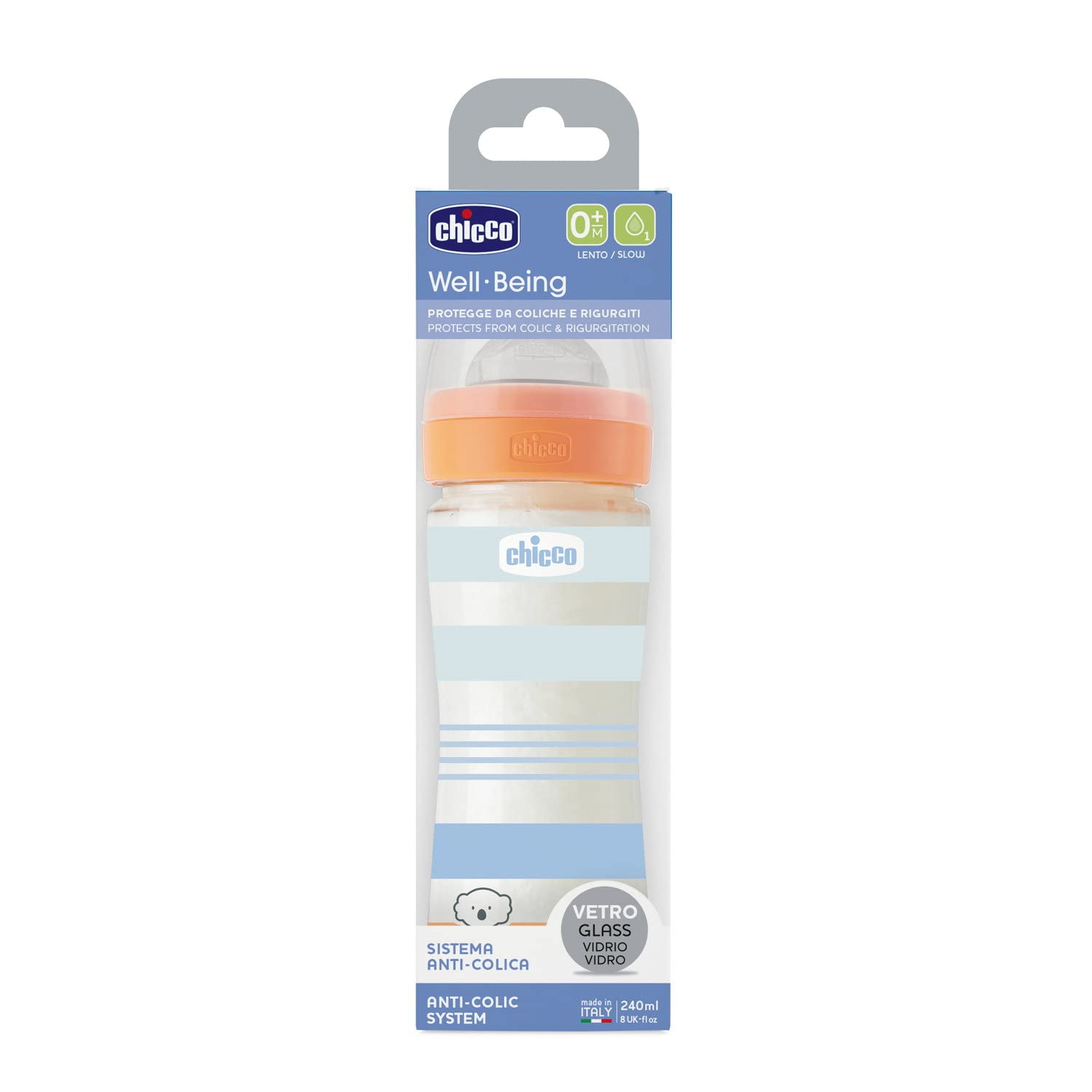 chicco-well-being-babyflasche-aus-glas-240-ml-normaler-fluss-physiologischer-sil image 3