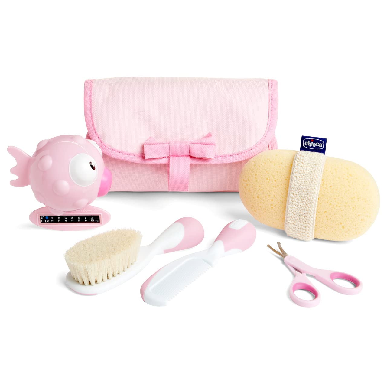 chicco-baby-badeset-5-teilig-mit-kamm-b-rste-thermometer-waschlappen-und-schere- image 5