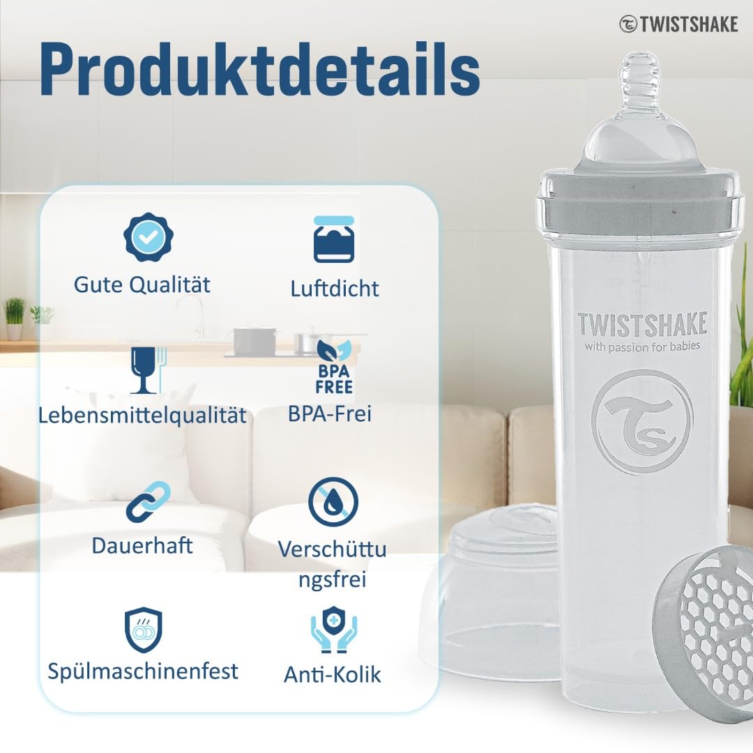 twistshake-anti-kolik-babyflasche-330-ml-mit-milchpulverbeh-lter-und-mixer-wei image 3