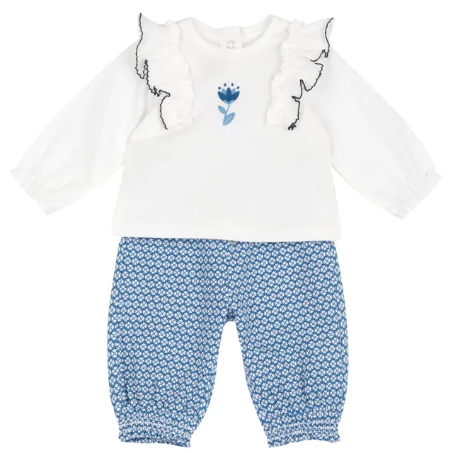 chicco-baby-m-dchen-set-mit-t-shirt-und-hose-aus-weichem-stoff-261 image 1