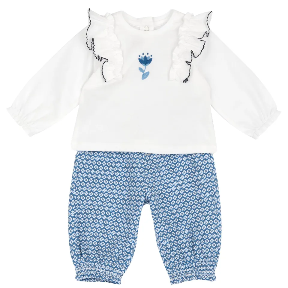 chicco-baby-m-dchen-set-mit-t-shirt-und-hose-aus-weichem-stoff-261 image 1