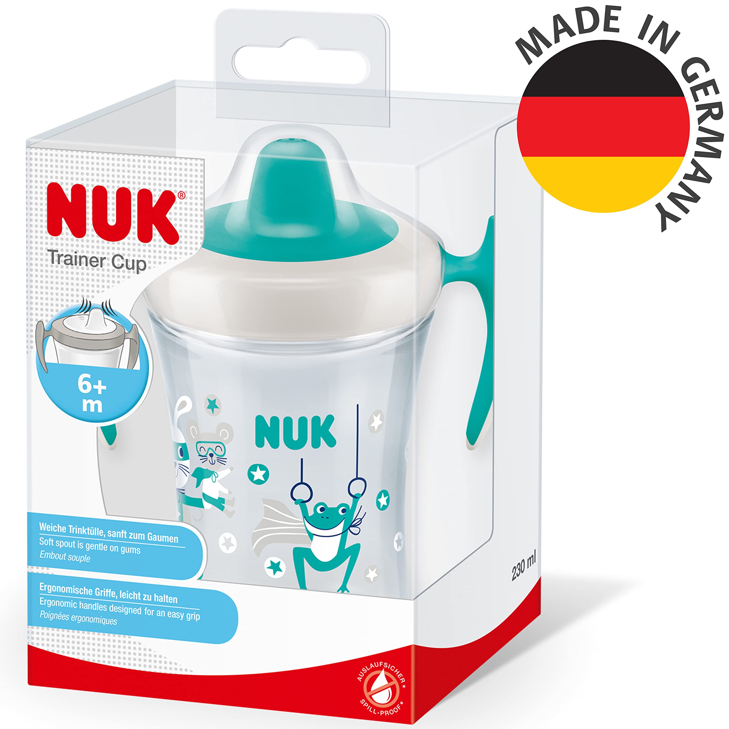 nuk-trainer-cup-trinklernbecher-auslaufsicher-weicher-trinkschnabel-ergonomische image 7