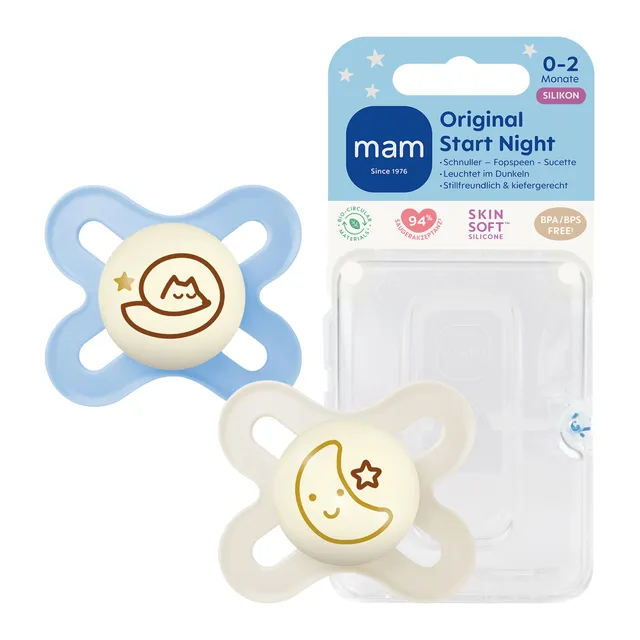 mam-original-start-night-schnuller-0-2-monate-leuchtend-skinsoft-silikon-blue-2- image 1