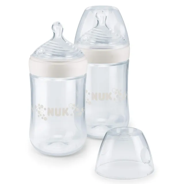 nuk-nature-sense-babyflaschen-set-2x-260-ml-mit-brust-hnlichem-silikon-trinksaug image 1