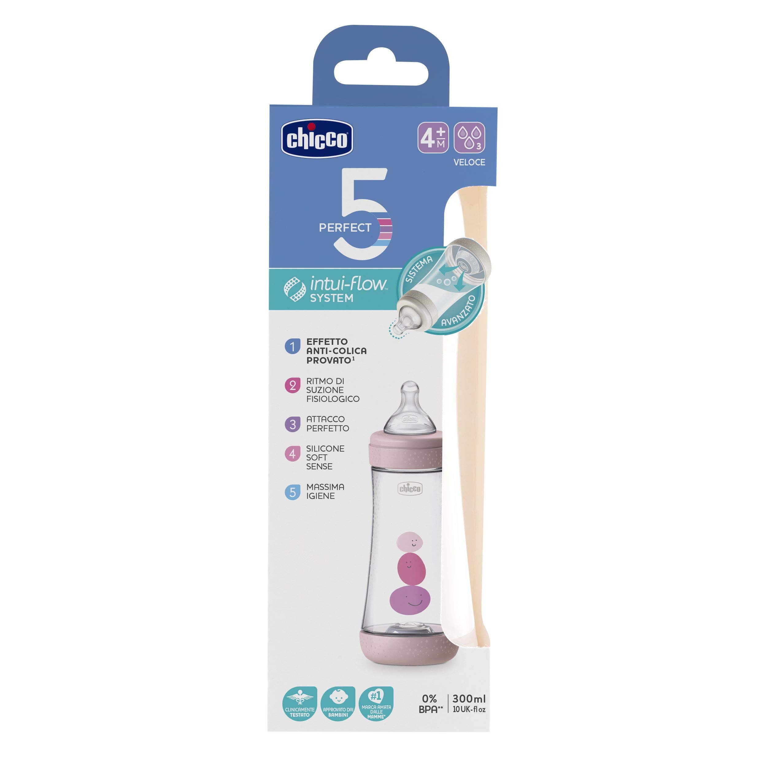 chicco-perfect-5-anti-kolik-babyfl-schchen-300-ml-pink-mit-intui-flow-system-und image 2