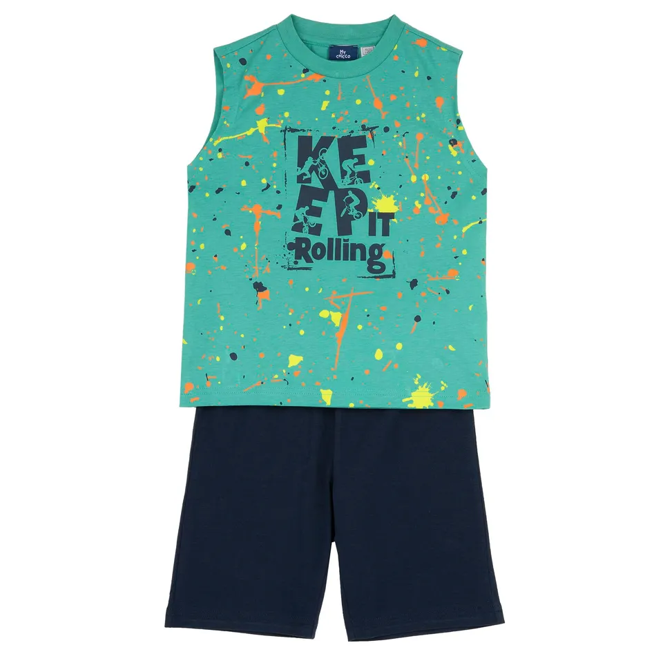chicco-jungen-set-mit-unterhemd-und-shorts-designed-in-italy image 1
