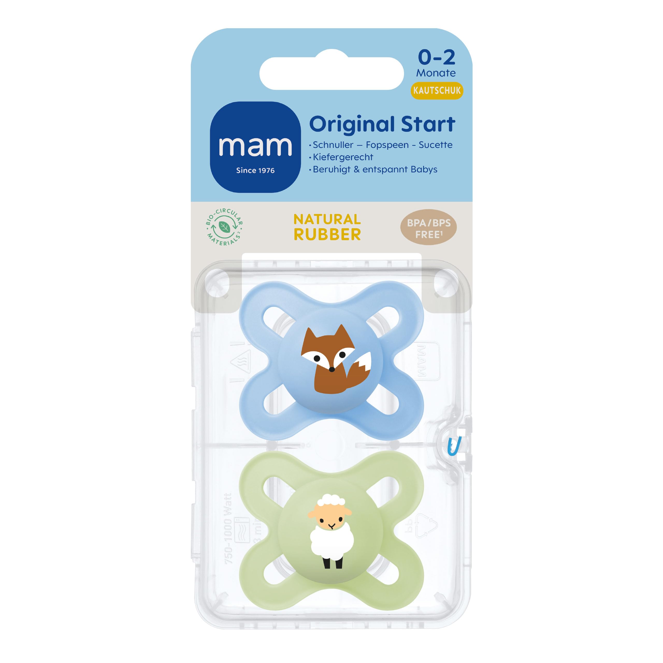 mam-original-start-latex-schnuller-0-2-monate-2-st-ck-fuchs-schaf image 2