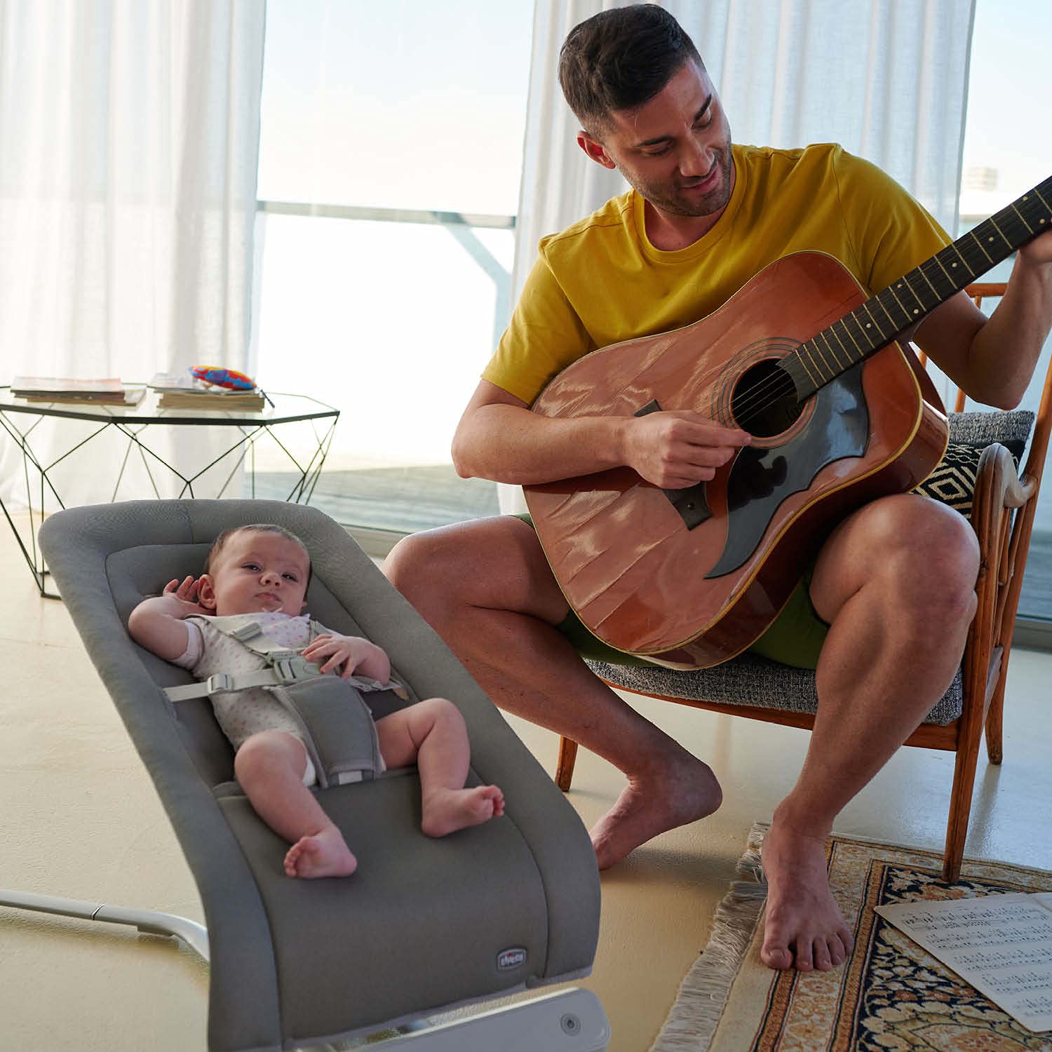 chicco-rhythm-n-sound-elektronische-babywippe-naturger-usche-schlaflieder-verste image 2