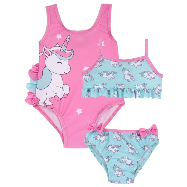 chicco-baby-badeanzug-set-mit-2-einhorn-badeanz-gen-einteiler-und-bikini-f-r-m-d image 1