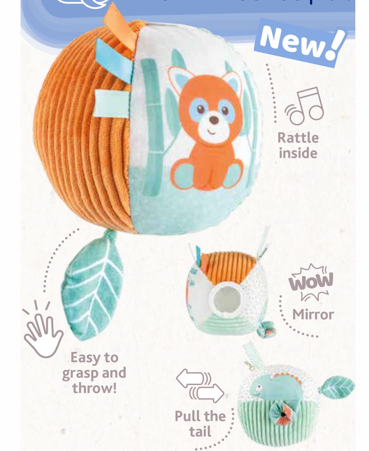 chicco-my-sweet-doudou-panda-chameleon-ball-weicher-ball-aus-verschiedenen-stoff image 7