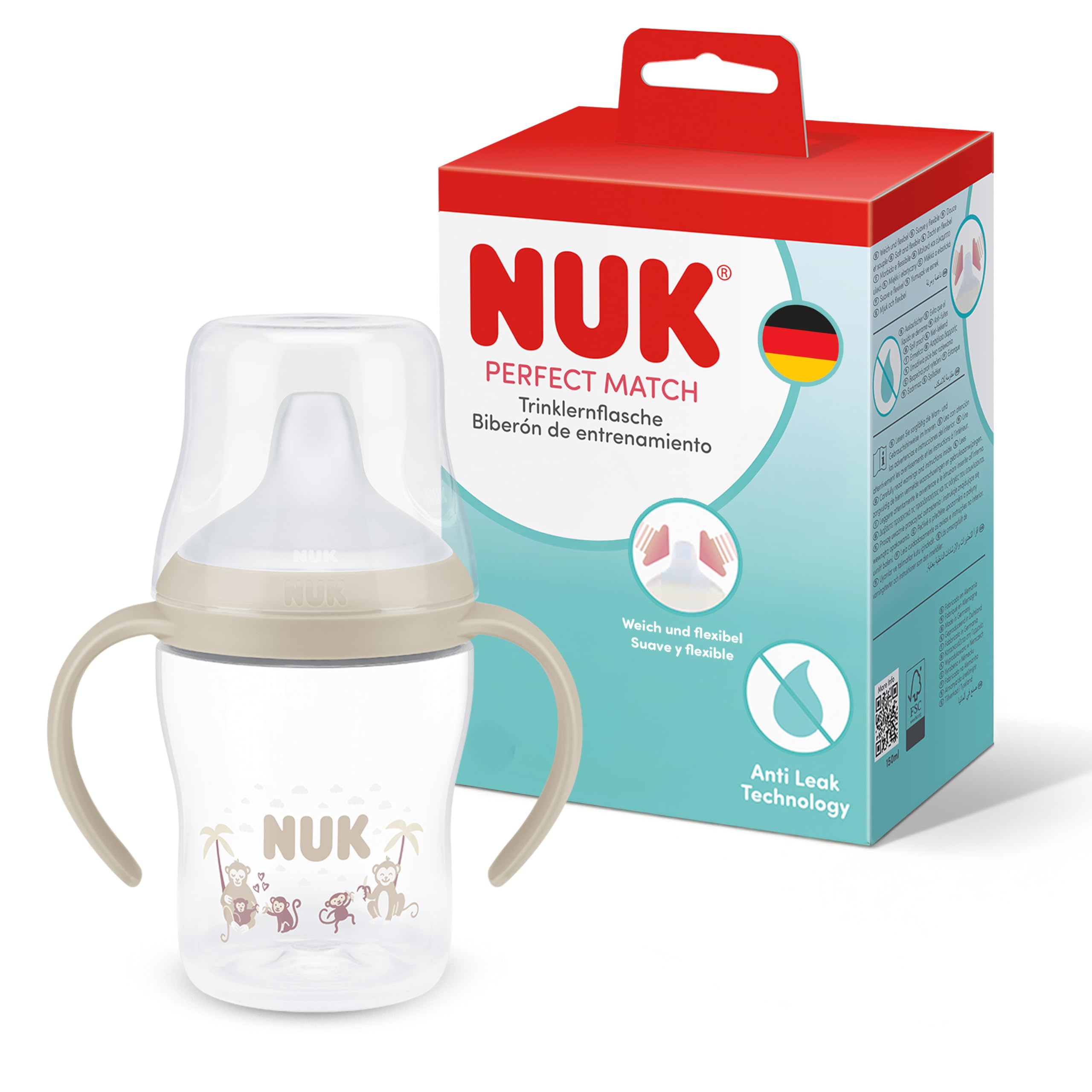 nuk-for-nature-trinklernbecher-150-ml-gr-n-6-18-monate-mit-griffen image 8