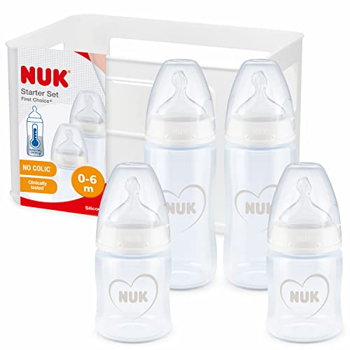 nuk-first-choice-babyflaschen-starter-set-4-flaschen-box-0-6-monate-grau-wei image 8