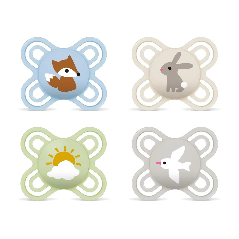 mam-perfect-start-schnuller-0-2-monate-silikon-fuchs-hase-m-we-4-st-ck image 1