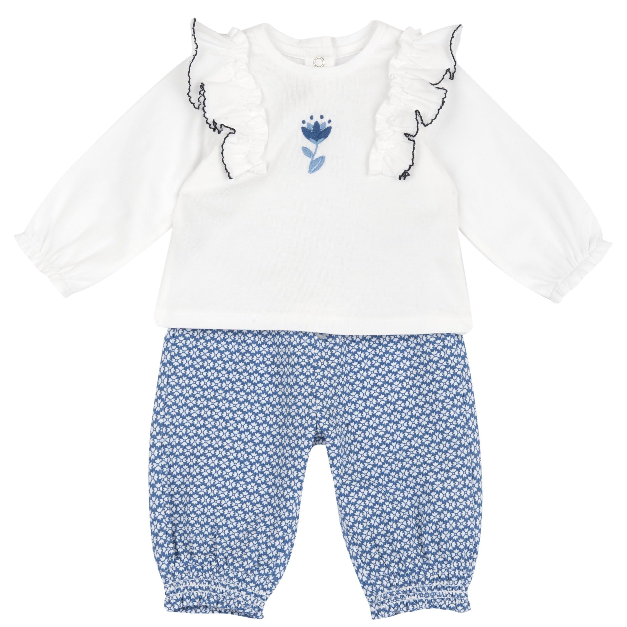 chicco-baby-m-dchen-set-mit-t-shirt-und-hose-aus-weichem-stoff-261 image 1