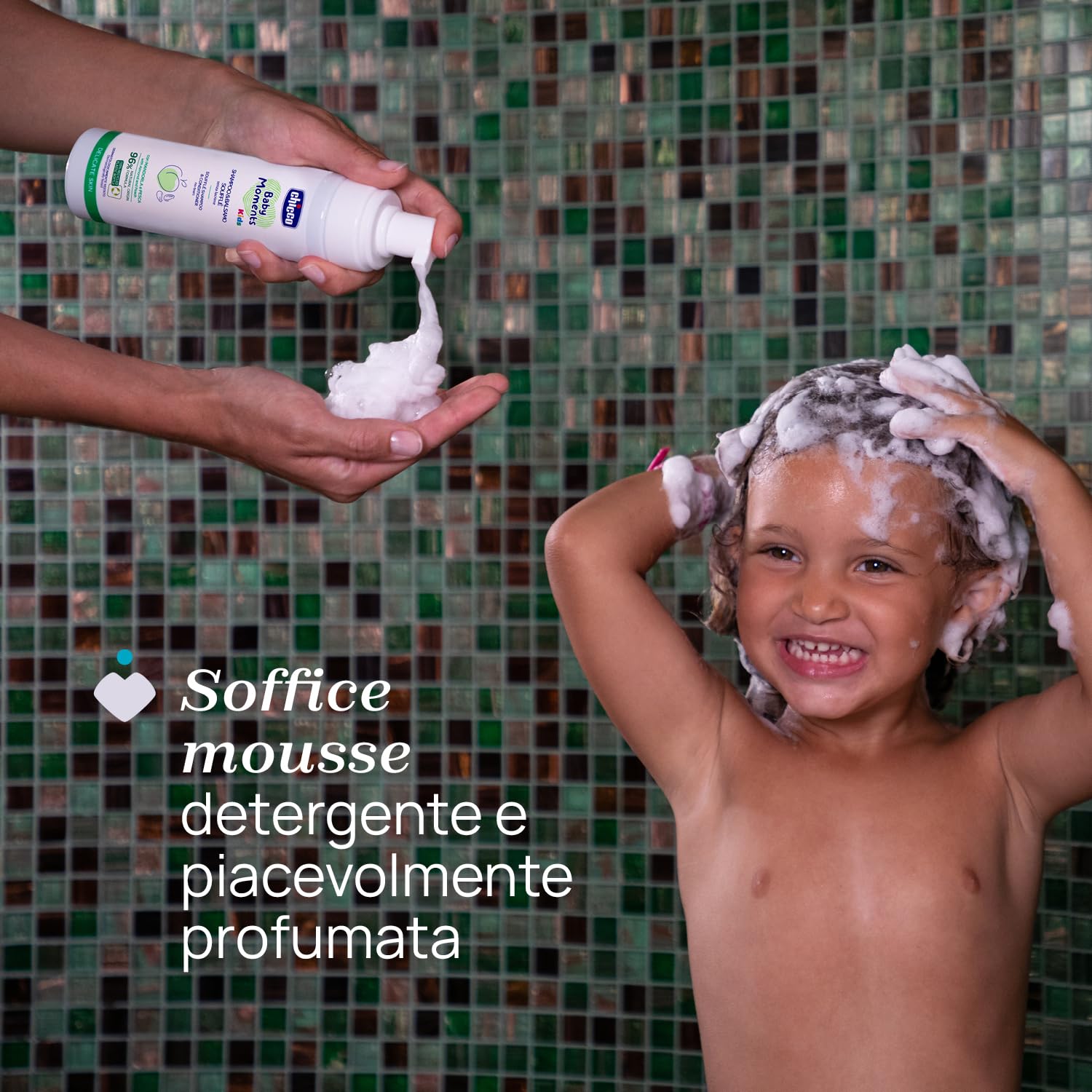 chicco-kids-delicate-skin-2-in-1-mousse-shampoo-und-sp-lung-150-ml-mit-96-nat-rl image 2