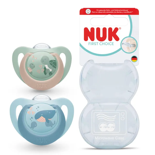 nuk-first-choice-schnuller-18-36-monate-schildkr-te-wal-2-st-ck image 1