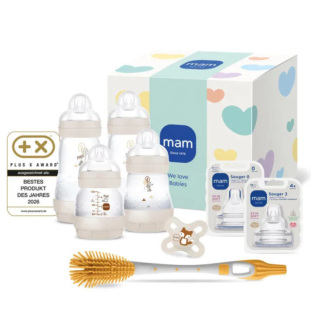 mam-easy-start-anti-colic-neugeborenen-set-8-teilig-beige-4-babyflaschen-1-schnu image 1