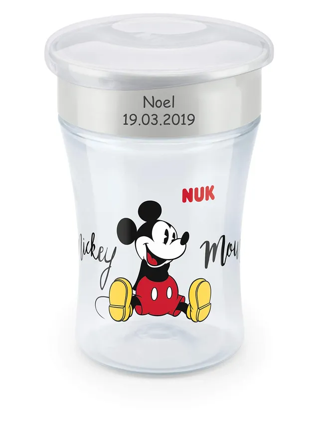 nuk-magic-cup-mickey-mouse-grau-230-ml-ab-8-monaten-mit-gravur image 1