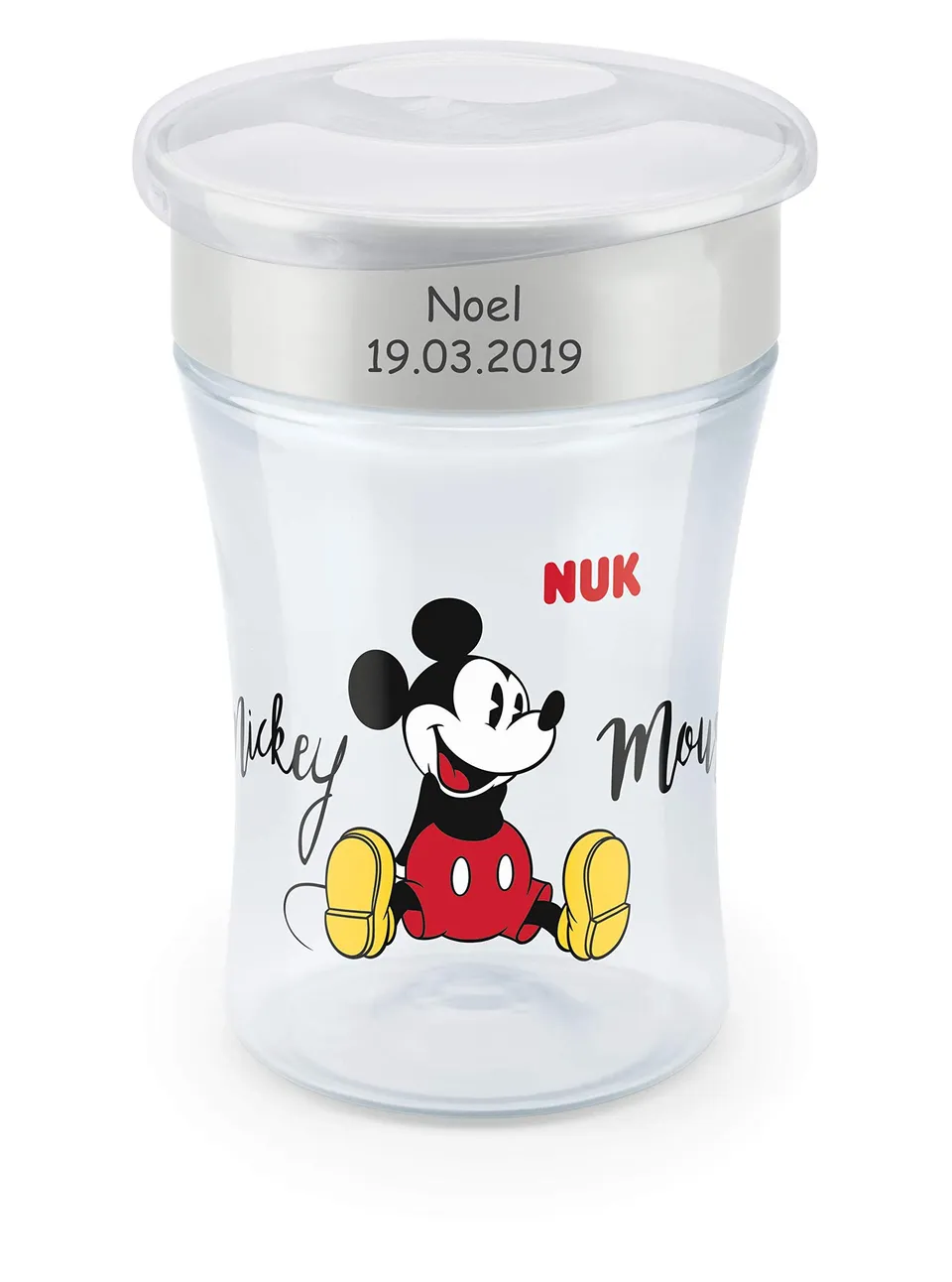 nuk-magic-cup-mickey-mouse-grau-230-ml-ab-8-monaten-mit-gravur image 1