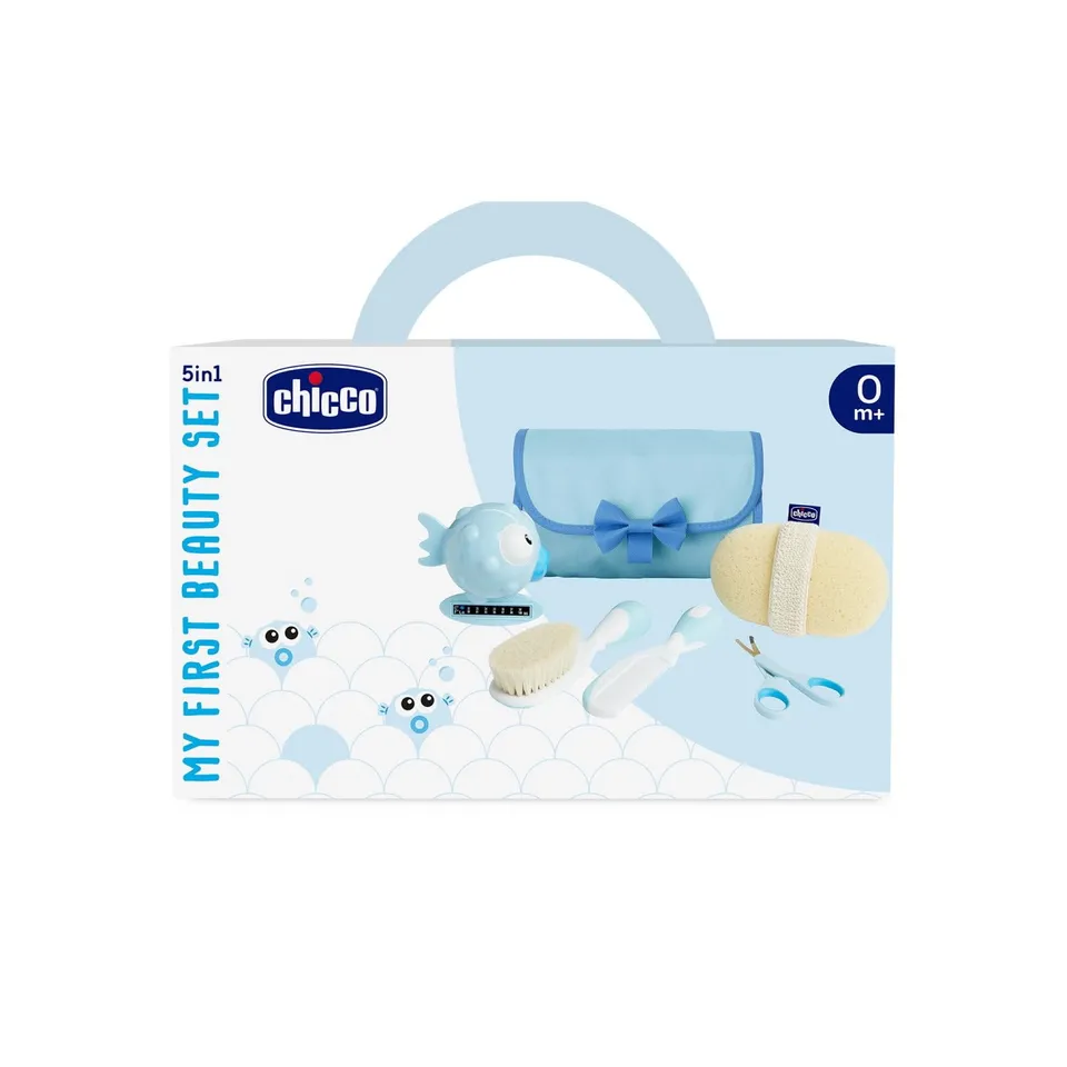 chicco-baby-badeset-5-teilig-mit-kamm-b-rste-thermometer-waschlappen-und-schere- image 1