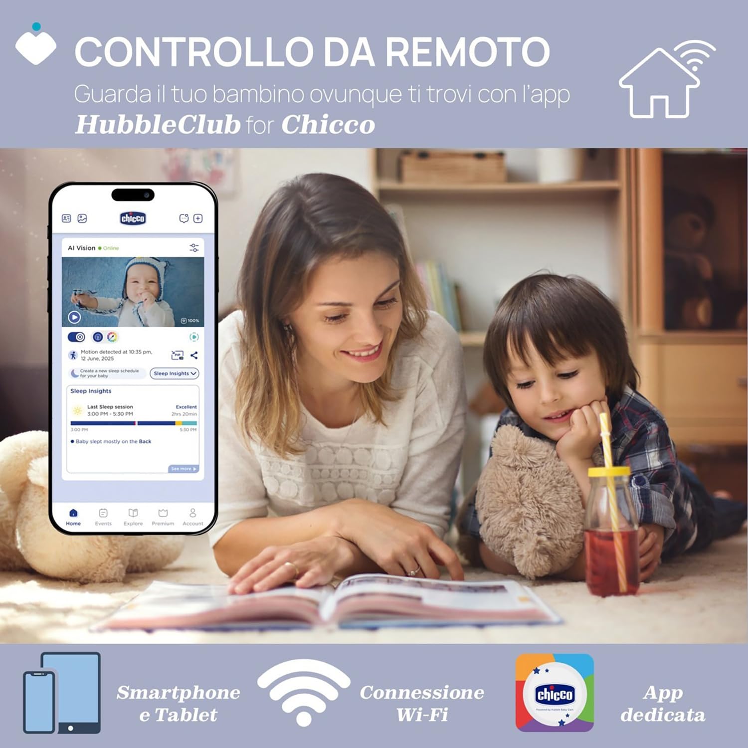 chicco-video-babyphone-wi-fi-smart-ai-2k-uhd-kamera-infrarot-nachtsicht-app-smar image 7