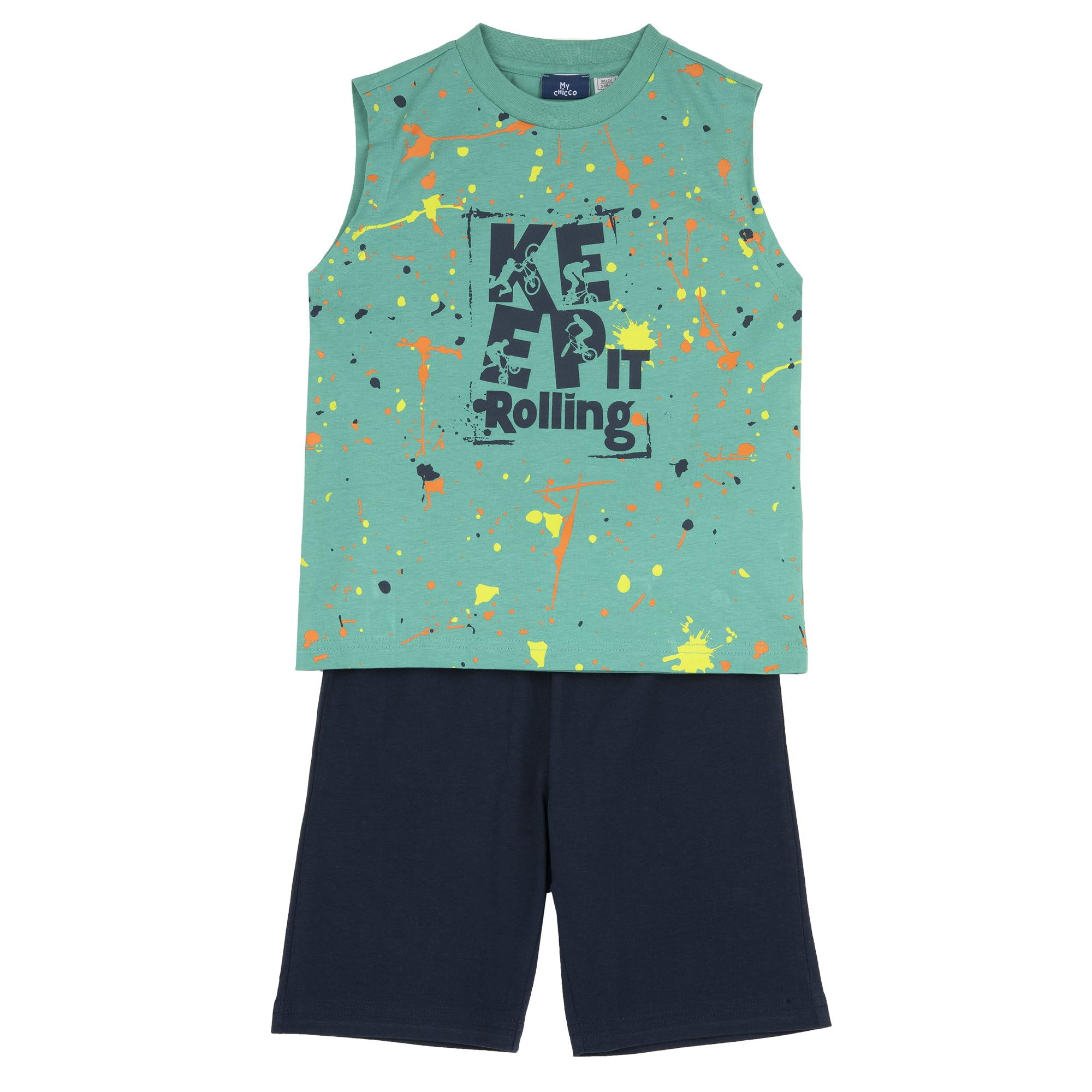 chicco-jungen-set-mit-unterhemd-und-shorts-designed-in-italy image 1