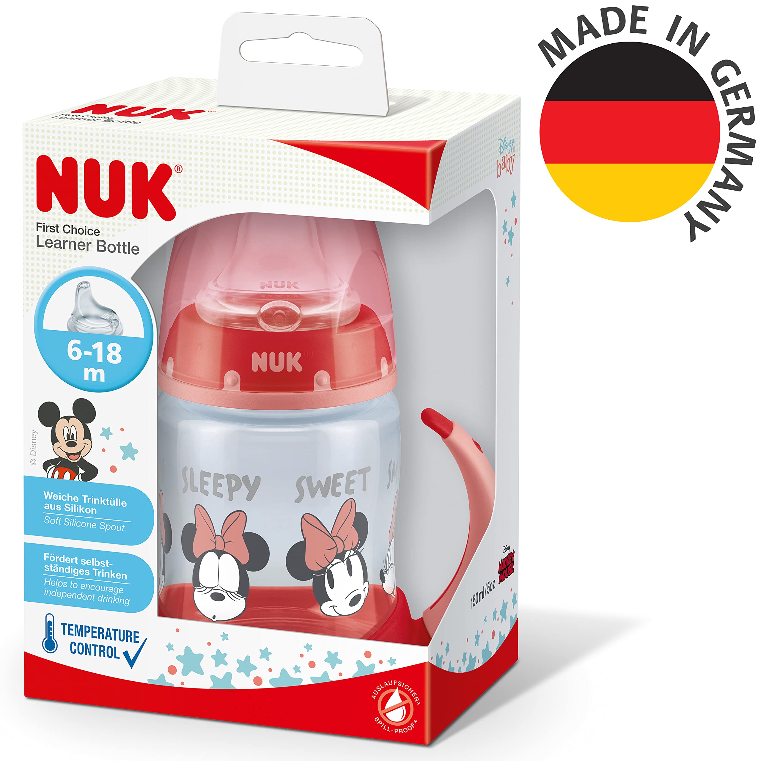 nuk-first-choice-trinklernflasche-150-ml-disney-minnie-maus-rot image 7