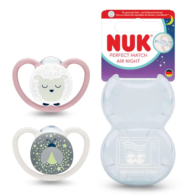 nuk-perfect-match-air-night-schnuller-0-6-monate-kieferorthop-disch-phosphoreszi image 1