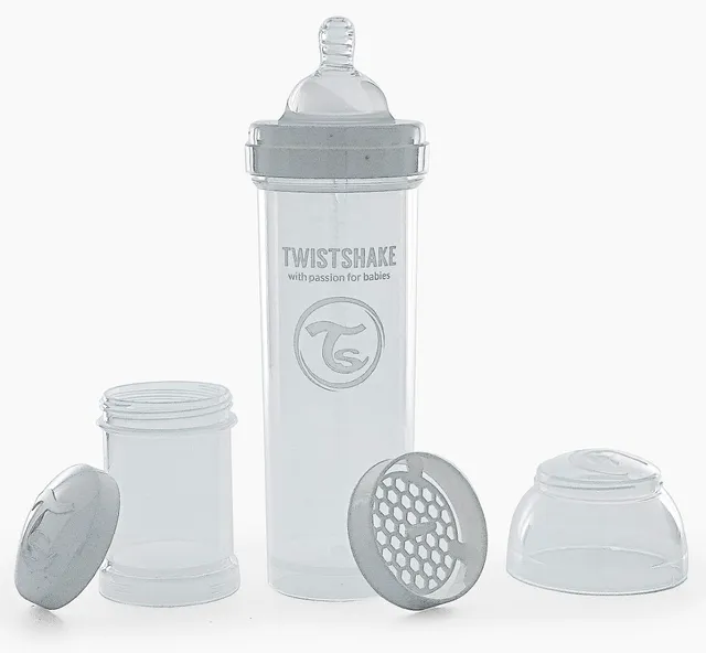 twistshake-anti-kolik-babyflasche-330-ml-mit-milchpulverbeh-lter-und-mixer-wei image 1
