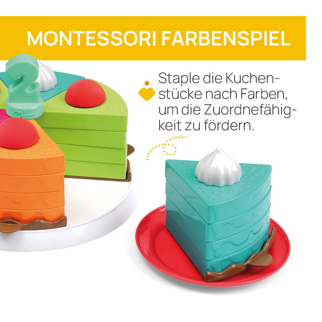 chicco-montessori-dekorierbarer-kuchen-42-teile-stapel-und-rollenspiel-12-36-mon image 6