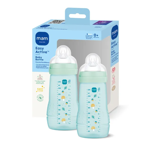 mam-easy-active-babyflasche-2x-270-ml-0-monate-sauger-gr-1-pilze image 1