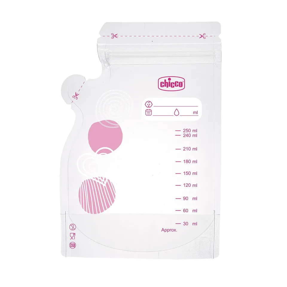 chicco-milchbeutel-30-st-ck-auslaufsicher-250-ml-mit-ausguss image 1