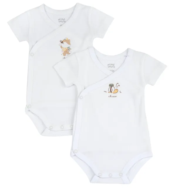 chicco-baby-body-set-mit-kurzarm-bodys-aus-weichem-stoff-2-teilig-unisex-designe image 1