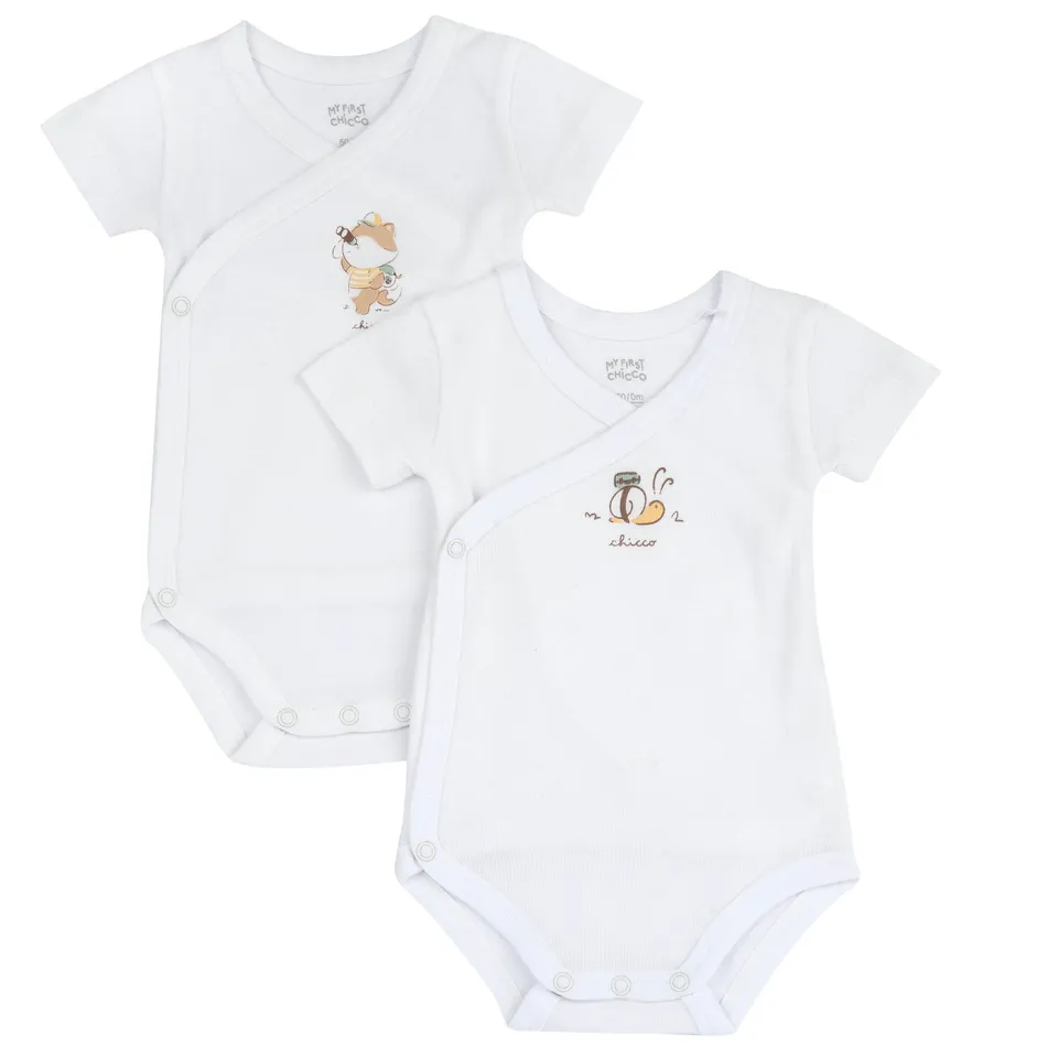 chicco-baby-body-set-mit-kurzarm-bodys-aus-weichem-stoff-2-teilig-unisex-designe image 1