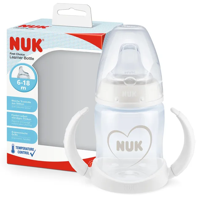 nuk-first-choice-trinklernflasche-150-ml-silikon-herz-6-18-monate image 1