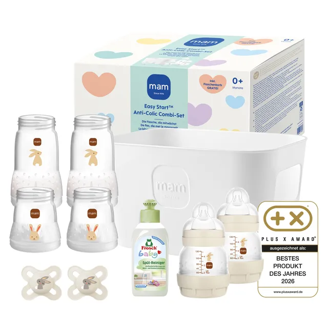 mam-easy-start-anti-colic-set-0-monate-beige-2-flaschen-2-schnuller image 1