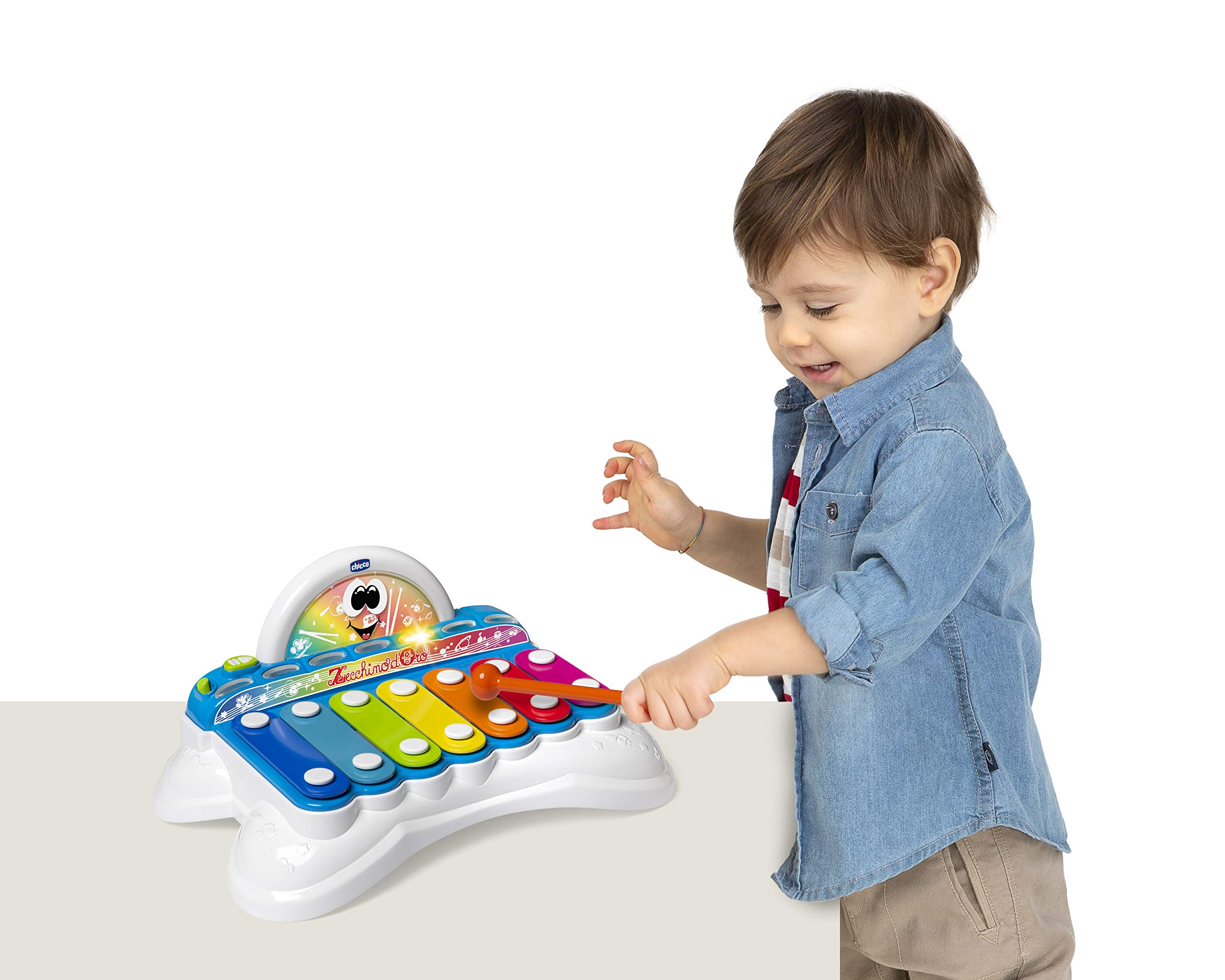 chicco-spiel-regenbogen-xylophon-2-in-1-musikspielzeug-mit-7-metallst-ben-elektr image 2