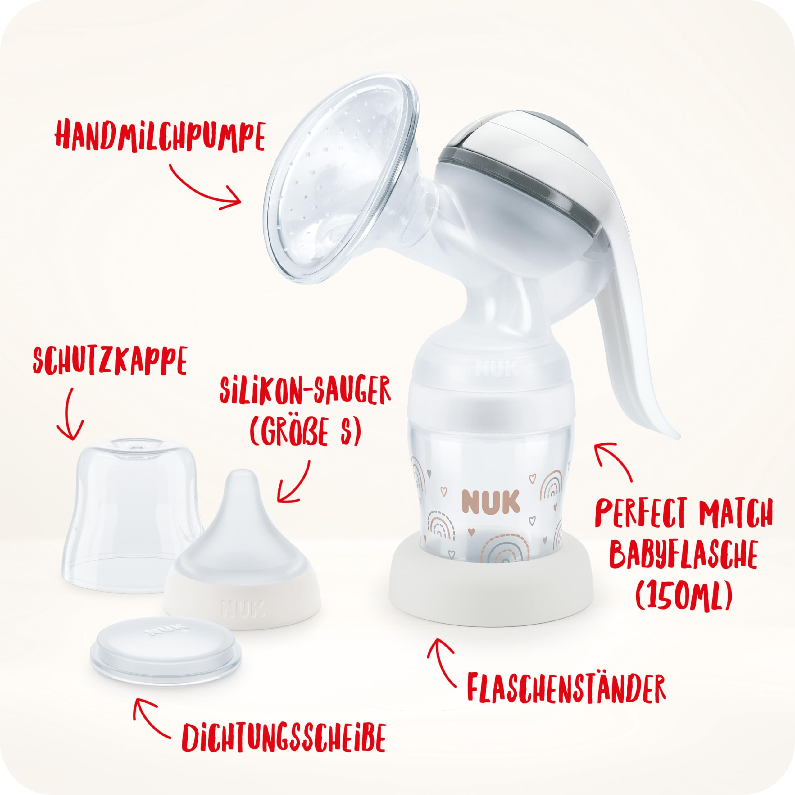nuk-handmilchpumpe-mit-weichem-silikonkissen-ergonomischem-pumphebel-und-perfect image 6