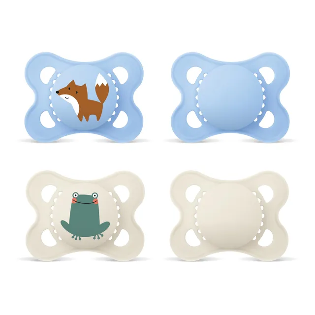 mam-original-schnuller-0-6-monate-4er-set-fuchs-frosch-symmetrischer-silikon-sch image 1