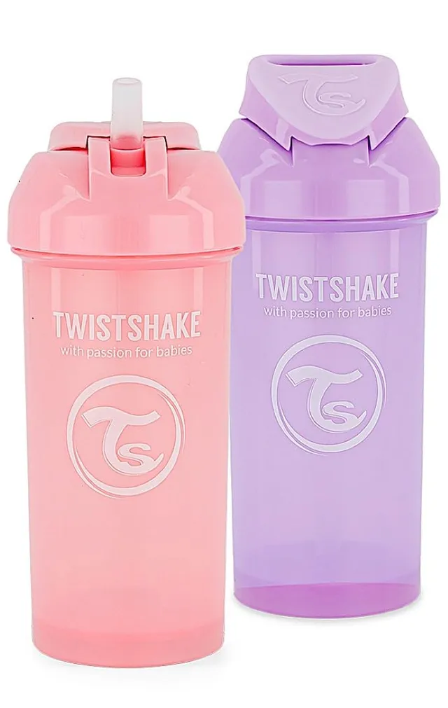 twistshake-baby-trinklerntasse-strohhalm-360-ml-2er-rosa-lila image 1